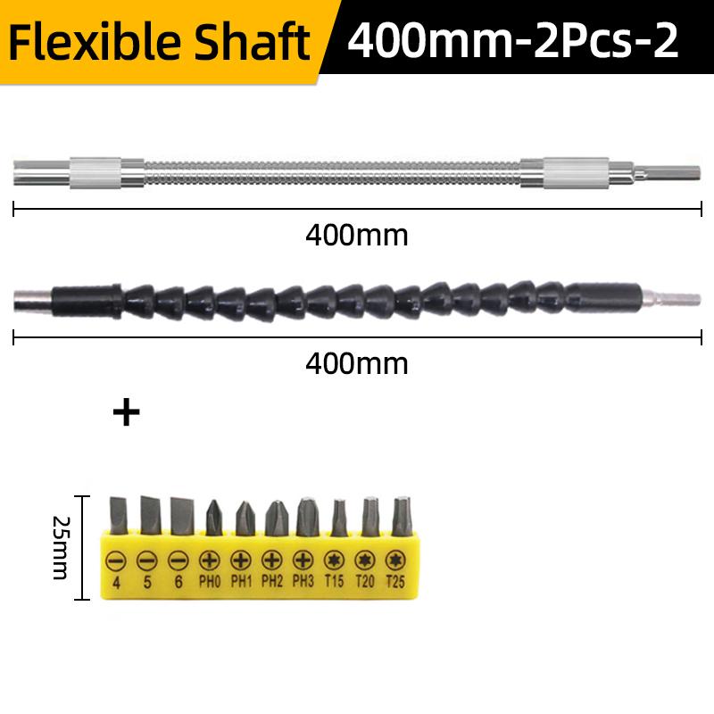 Flexible Shaft Drill Bit Extension Holder 295/400 Link Drill Hex Screwdriver Soft Driver Extend Rod Tools Slotted Phillips Star