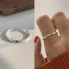 Xiaohongshu 925 Sterling Silver Exaggerated Plain Ring for Women – Simple, Luxurious, High-End Design.