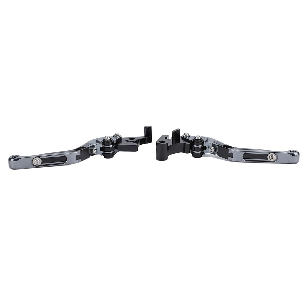 1 Pair Folding Clutch Brake Lever Aluminum Alloy 6 Level Adjustable Drum Brake Lever for FZ‑07 MT‑07 2014‑2022