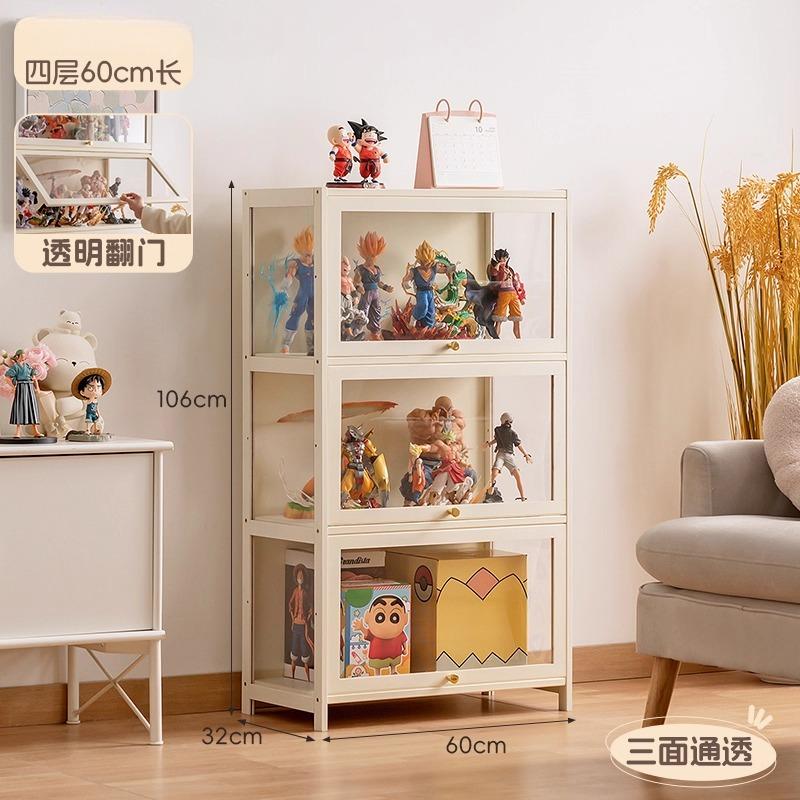 Acrylic figurine display cabinet with transparent design collectibles,models cosmetics,dust-proof countertop display stand