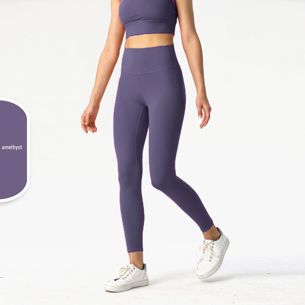 High-Waist Nude Feel Butt Lift Brushed Yoga Leggings, Peach Fitness Pants for Women