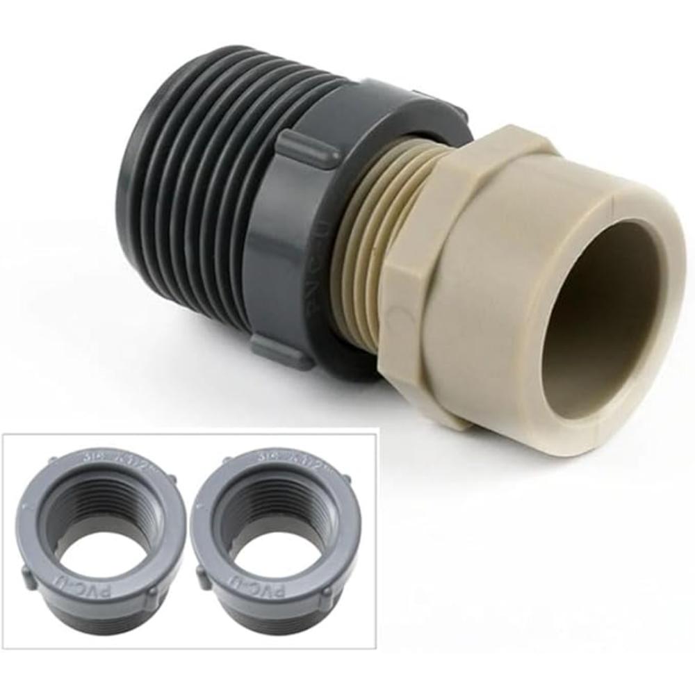 1 PZ 1/2" 3/4" 1" Filettatura Maschio Femmina Riduttore PVC Raccordo Connettore Tubo Acqua Giardino Adattatore Irrigazione Giardino Boccola Connettore