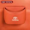 Car Door Storage Box PU Leather Auto Seat Back Hanging Trash Can Bin  forToyota Corolla Yaris Prius CHR Aygo Camry Auris Avensis