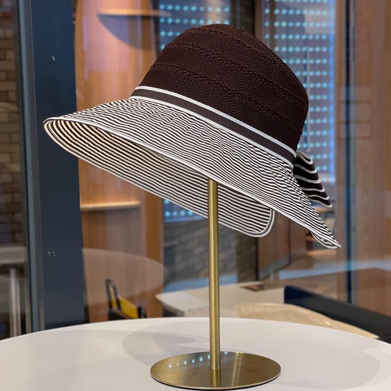 French Style Women S Sun Hat Foldable Breathable Summer Beach Hat For Vacation Uv Protection Wide Brim Bucket Hat Airy Top New 56-58cm