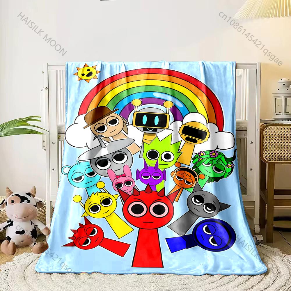 Play Music S-Sprunki Printed Blanket Warm Soft and Comfortable Home Travel Blanket Sofa Bedding Cover Blanket Child for Gifts