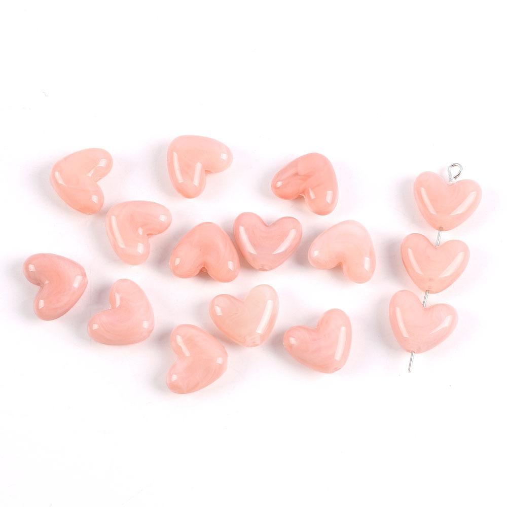 Acrylic Smudge Love Beaded Imitation Jade Straight Hole Bulk Diy Necklace Bracelet Hairpin Jewelry Accessories Material