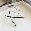 Retro Double Beam Flat Glasses Irregular Business Glasses Frame Trendy Men And Women Personality Can Be Matched With Myopia Glasses Frame