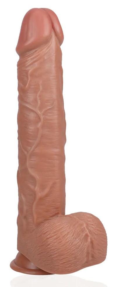 Extra Long Dildo 29 X 7cm Brown - Real Rock - Realistic Dildos