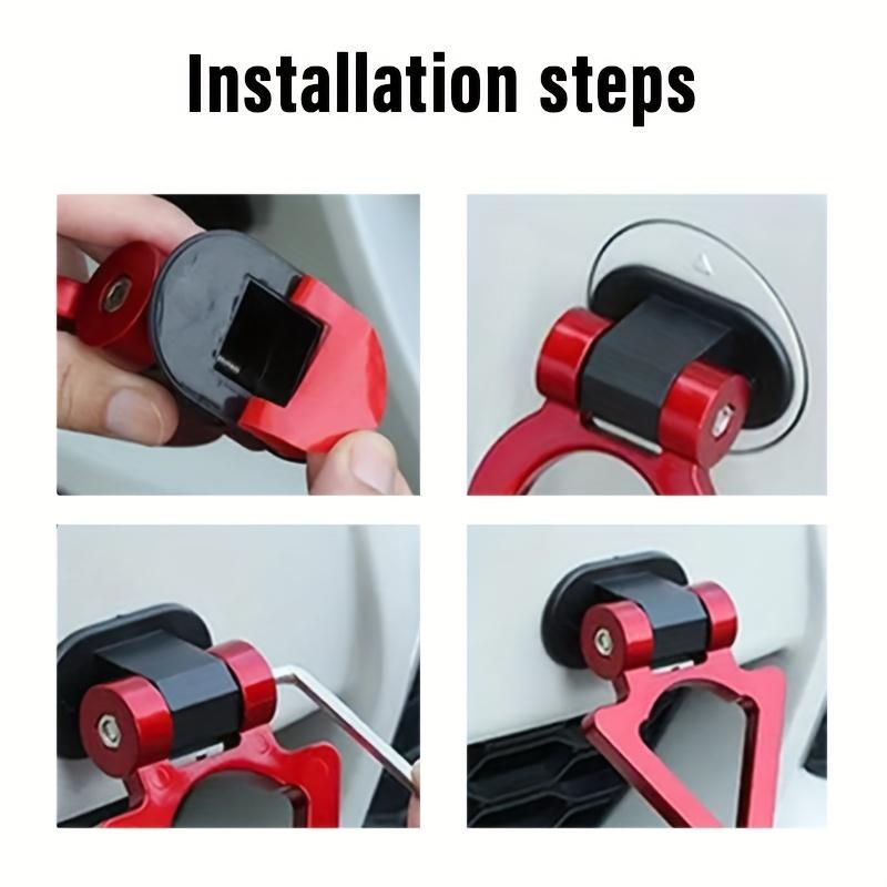 Car Styling Trailer Hooks Sticker Decoration Car Auto Rear Front Trailer New Simulation Racing Ring Vehicle Towing Hook