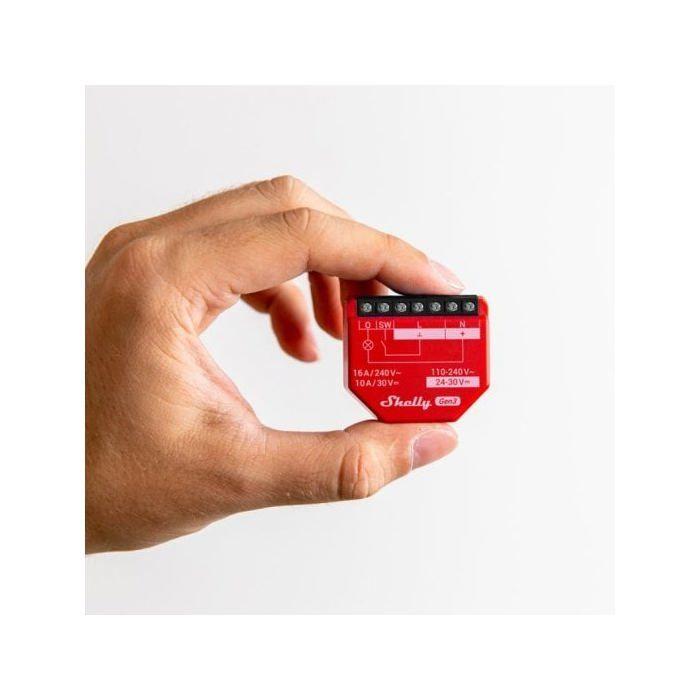 Interrupteur connecté - shelly - 1pm gen3 - wi-fi et bluetooth - 16a - compteur d'énergie intégré