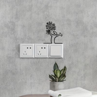 Line Figure Modern Metal Poster For Living Room Bedroom Switch Sticker Easy Hang Installation
