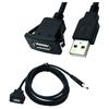 1m USB 2.0 A Male To Female Car Flush Mount Extension Cable Car Van Dashboard Flush Mount Dual USB Socket Car Accessories