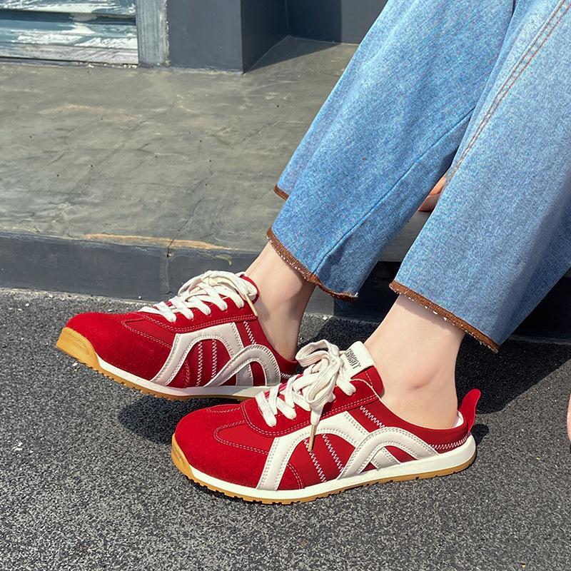 One pedal strappy sports bag head half slippers women's summer wear lazy casual shoes