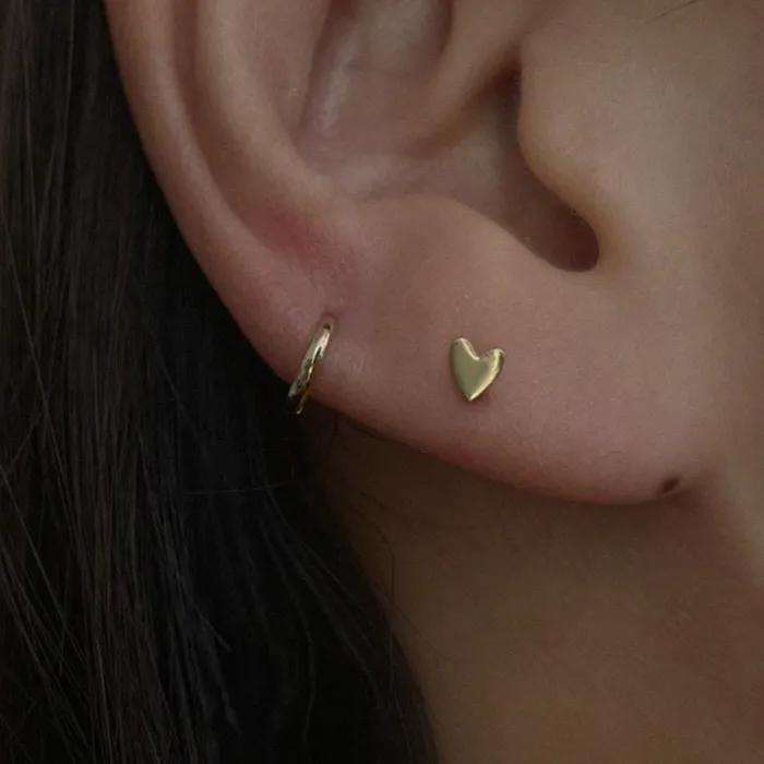 14k merci love piercing