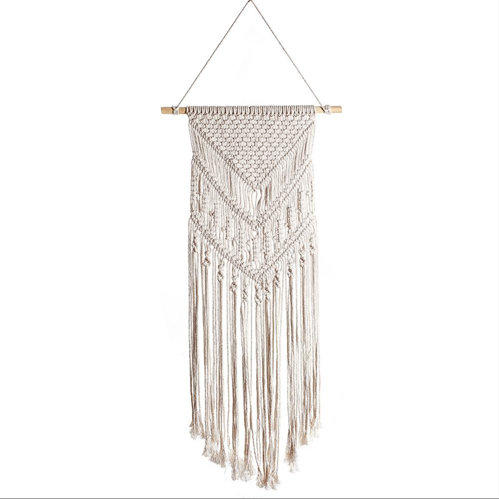 Hanging Woven Tapestry Art Decoration with Tassel for Wedding Bedroom Home Wall Decor