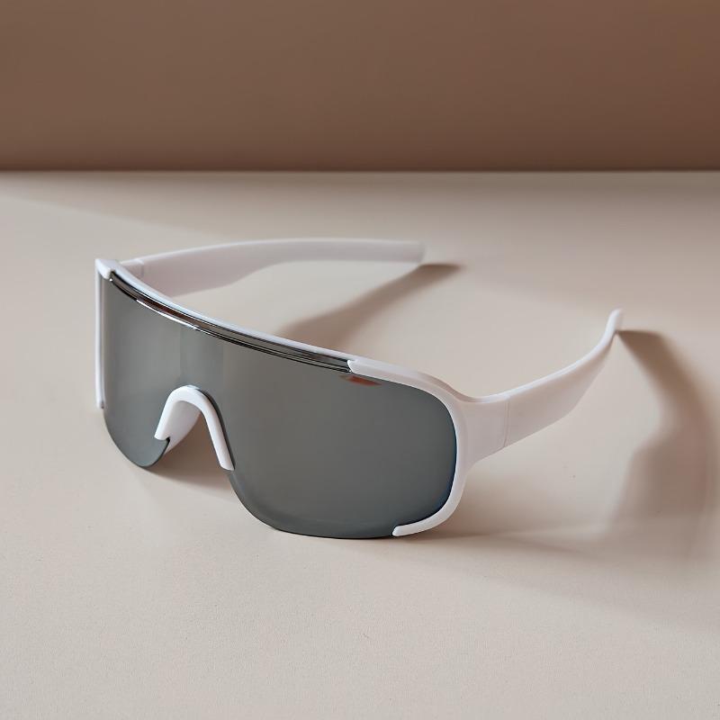 2 Stück Y2K Zukunfts-Technologie Stil Unisex Mode Großer Rahmen Brille Bequeme Anti-Rutsch-Bügel