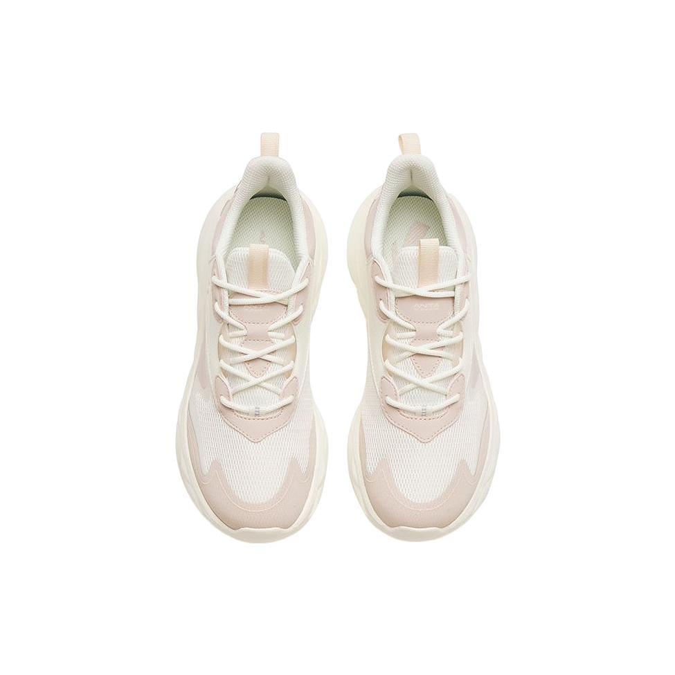 New Anta Mianbomb 2 Cushioned Slip Resistant Abrasion Resistant Low Top Casual Running Shoes Women's White Gray 922315546-2