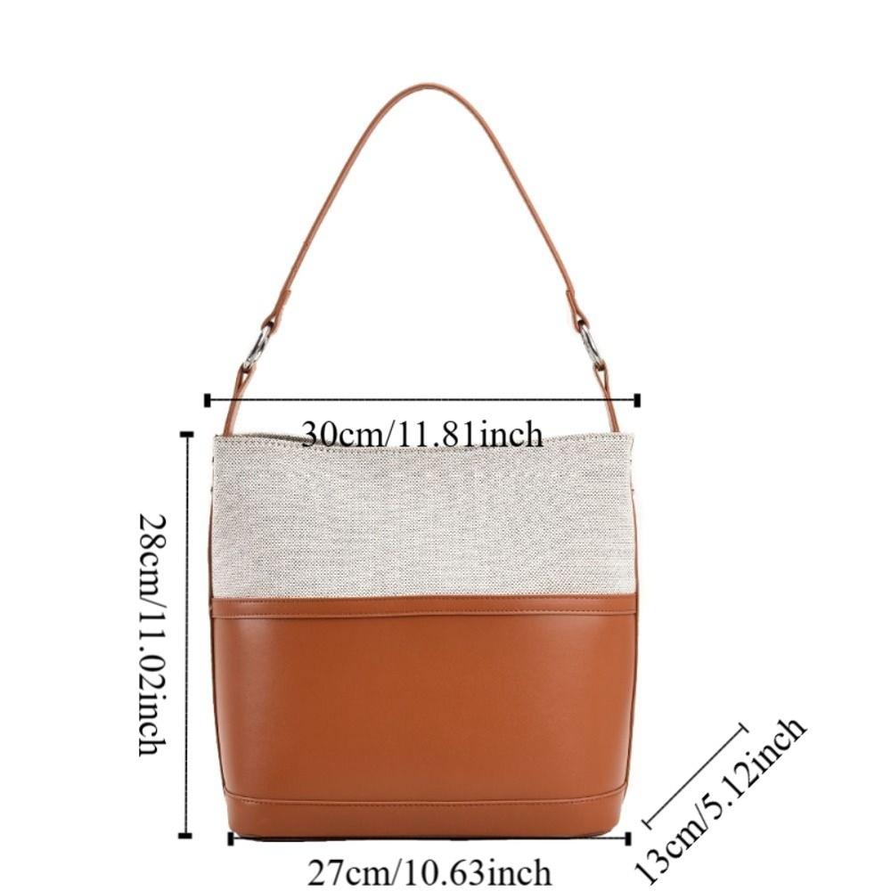 Large Capacity Retro Underarm Bag Patchwork Women Bucket Bag New Design Tote Bag  Vacation