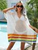 Women Hollow Out Knit Sun Protection Cover Up Beach Vacation Outerwear