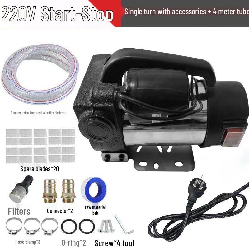 Electric Diesel Fuel & Kerosene Transfer Pump - 12V/24V/220V Self-Priming Oil Transfer Device