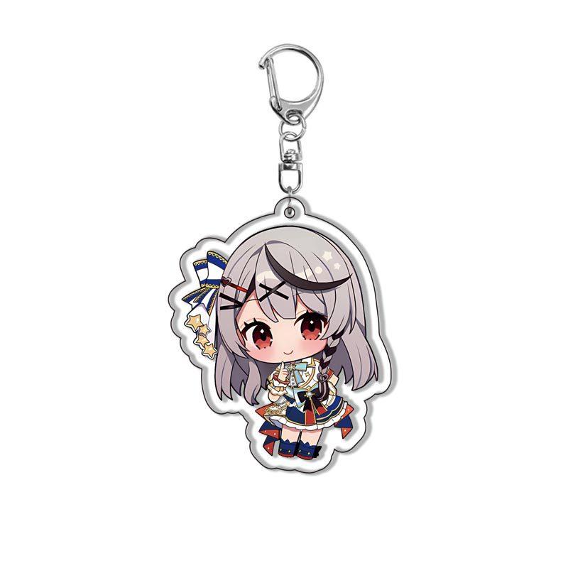 Kawaii Virtual YouTuber VTuber Acrylic Keychain Cartoon Cute Anime Hololive Production Bag Charm Creative Jewelry Accessories