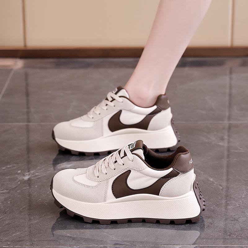 Women's shoes new Forrest Gump dad shoes women's 2025 spring versatile running sports platform heightening casual shoes AM1091