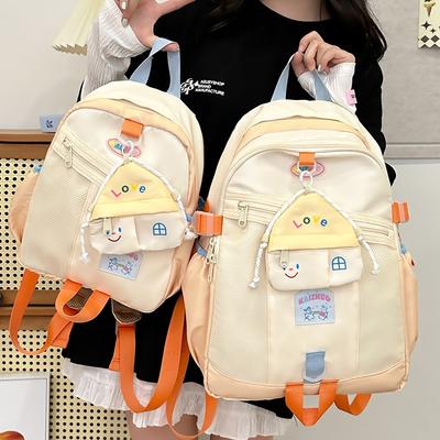School Bag Versatile Backpack New College Style School Bag Female Junior High School High School Student Large Capacity Color Matching Backpack Male