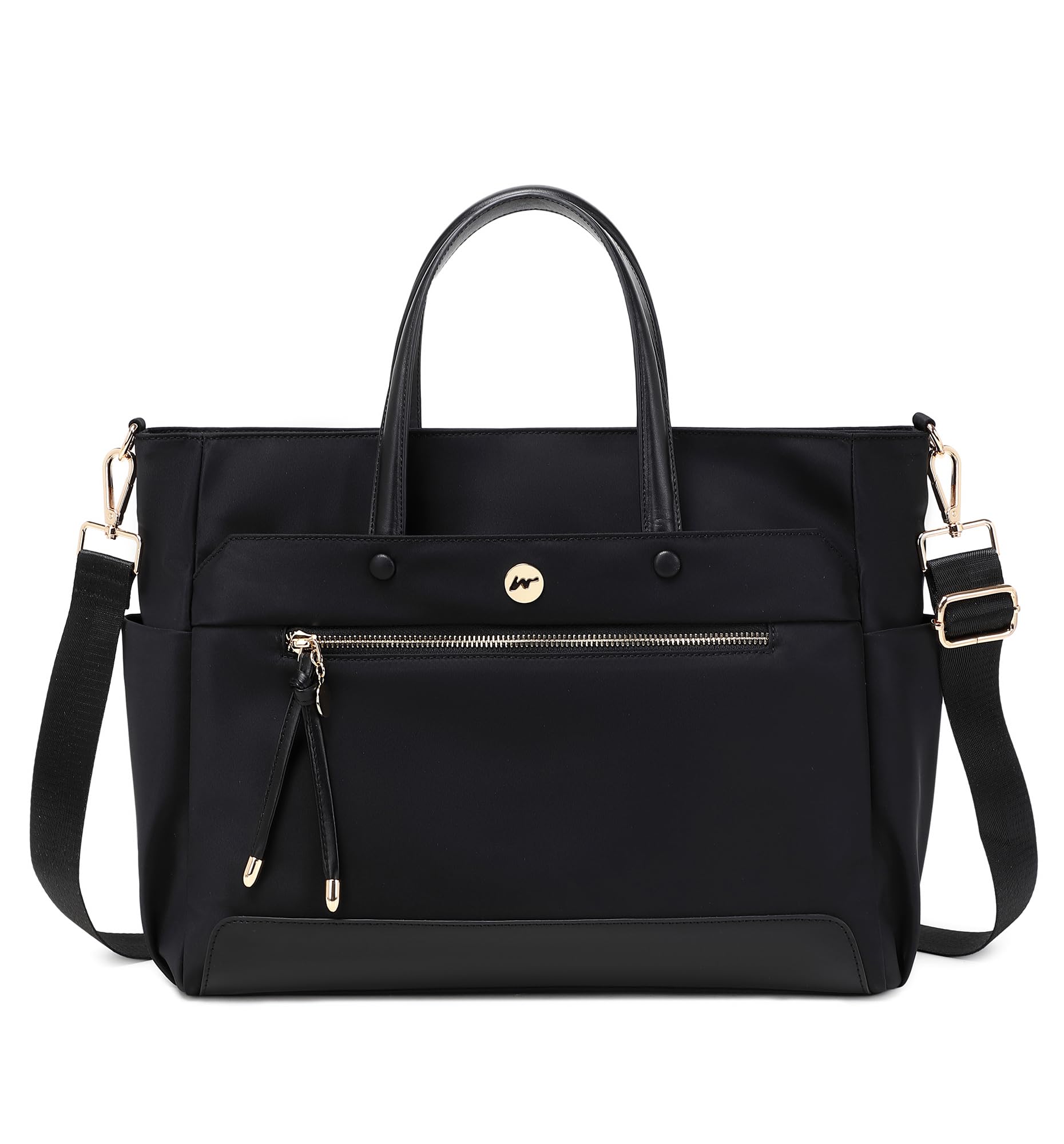 

CC-MAX Women s Nylon Tote Bag, 2-Way Shoulder Bag, Fits 14-inch and 15.6-inch Laptops, A4 Size, Suitable for Formal, Casual, Business, and Commuting,