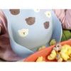Lemayer Silicone Waterproof Bib, Blue Bear, 2 Pieces, 1 Piece