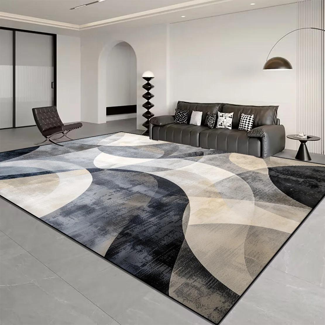 

Петлевой ворс Современный Абстрактный Дизайн Кривых Бытовой Ковер Утолщенный Нескользящий Износостойкий Для Современного Украшения Гостиной 100*160cm