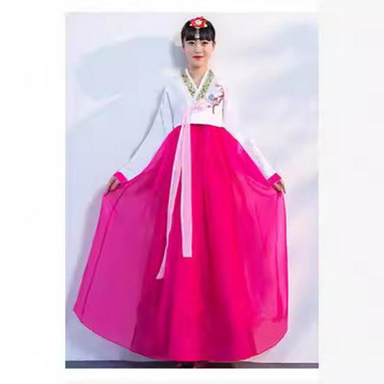 Adult Female and Children's Traditional Korean Hanbok Performance Costume