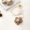 1pc Khaki Color Floral Curtain Ties, Simple and Fresh, Cute Gauze Curtain Ties