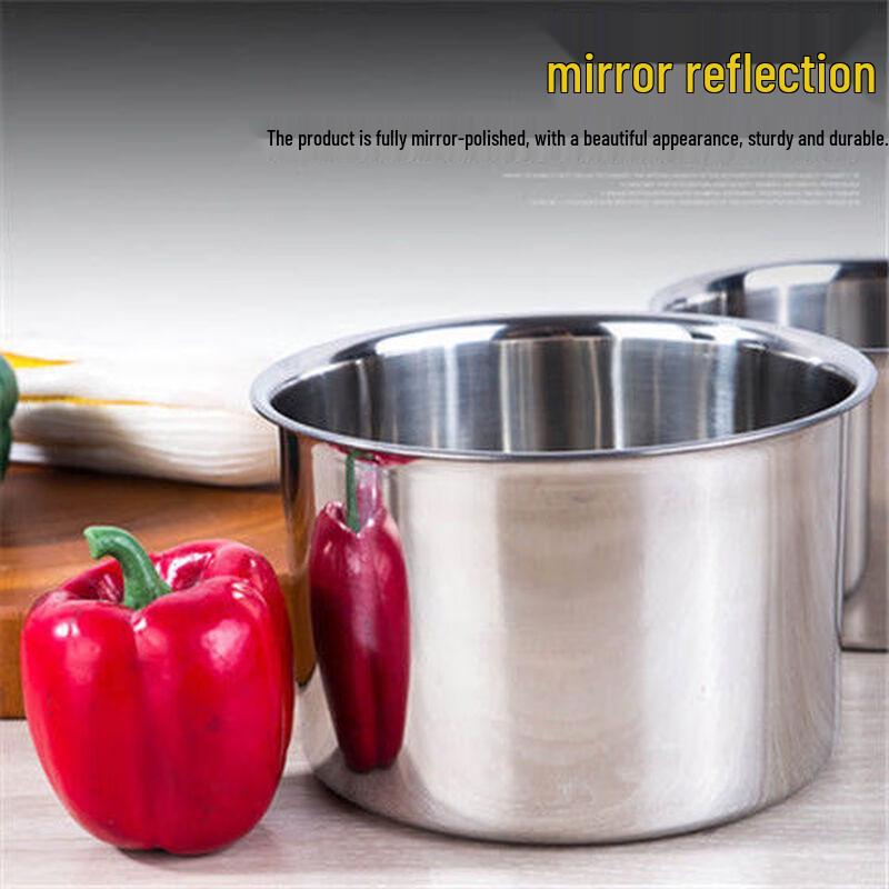 Verdickter runder Mehrzwecktopf aus Edelstahl