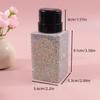 1 Pcs Diamond Nail Refillable Bottles Empty Press Pump Dispenser Nail Art Polish Remover Cleaner Makeup Bottle Manicure Tool