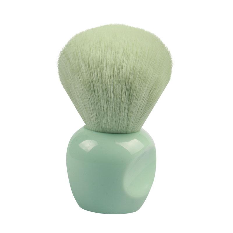 Compact Short-Handled Makeup Brush for Foundation, Blush, and Powder