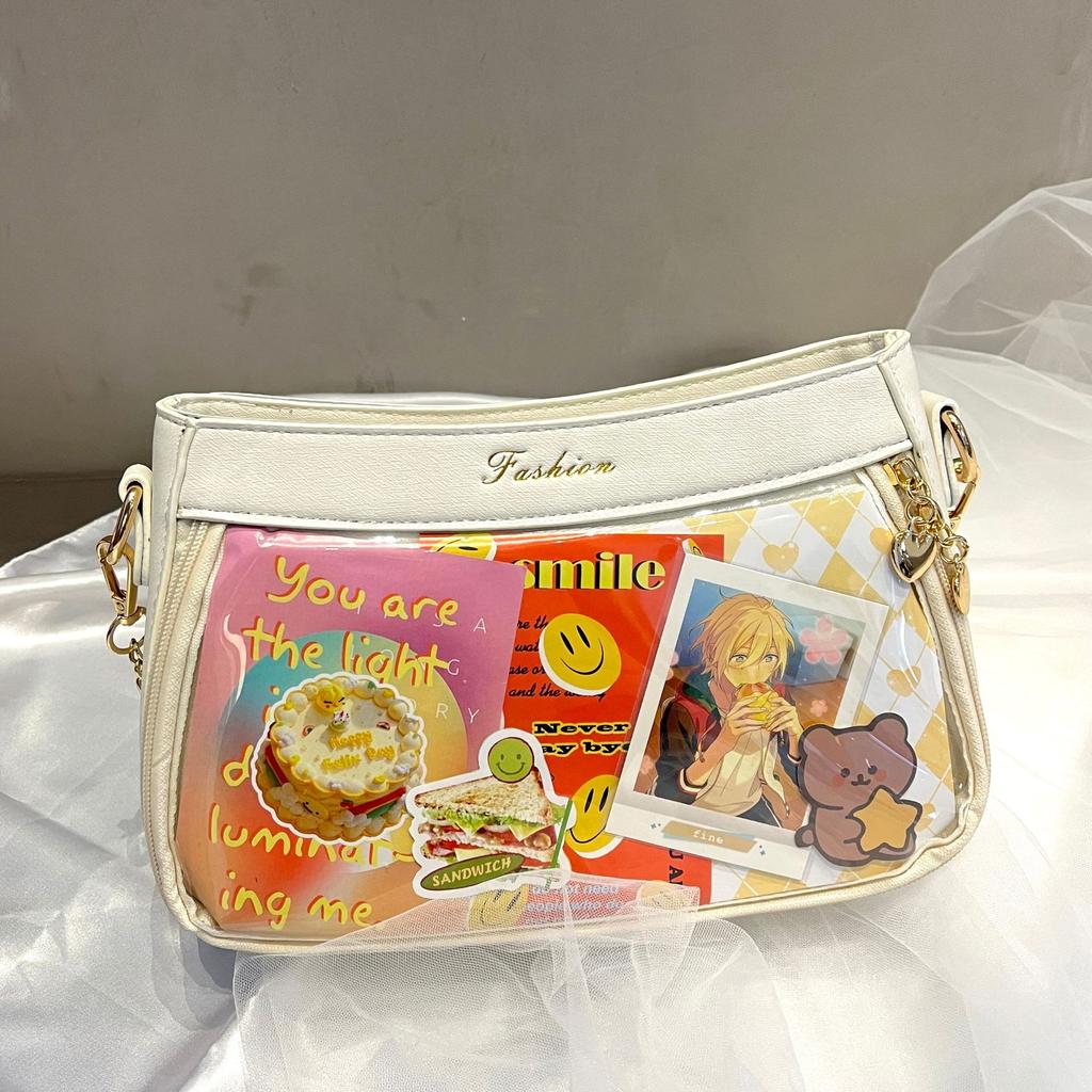 New denim pattern pain bag fashionable versatile women's armpit bag bar badge small food allowance pain bag Japanese pain