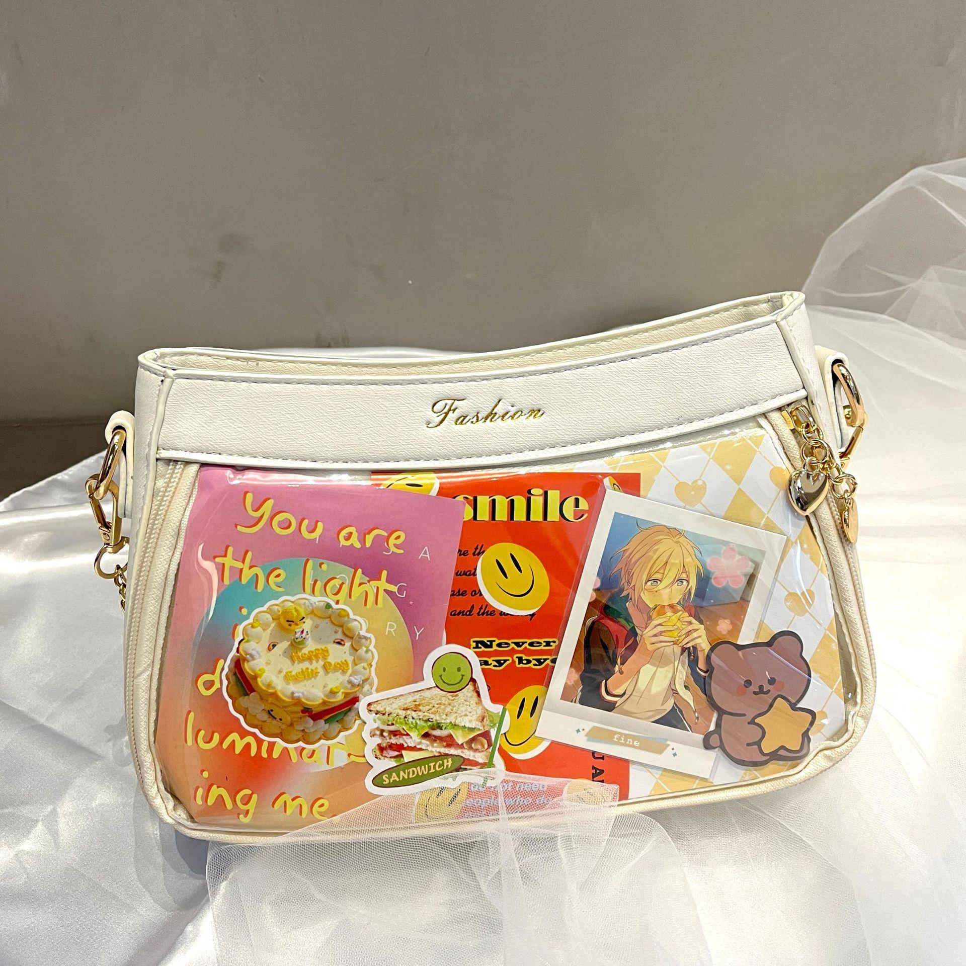 New denim pattern pain bag fashionable versatile women s armpit bag bar badge small food allowance pain bag Japanese pain