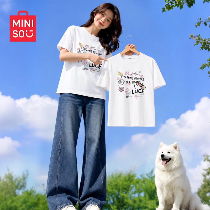 MINISO Women s Round Neck Cotton T-Shirt S