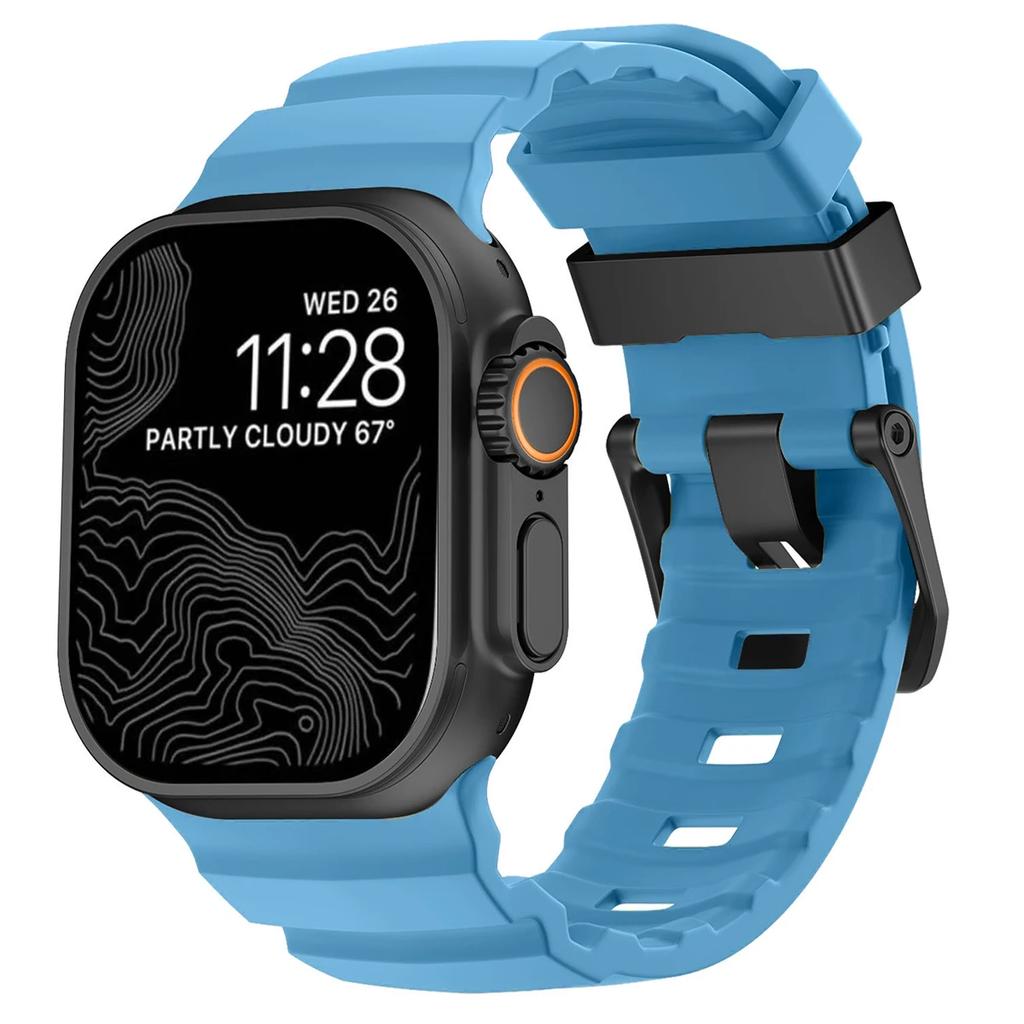 Szilikon szíj Apple Ultra 3 2 1 49MM-hez Sport szíj Iwatch Series 11 10 9 8 SE 3 46mm 45MM 41MM 44MM 42MM-hez Légáteresztő szíj