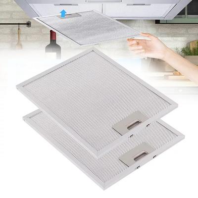 2PCS Silver Cooker Hood Filters Metal Mesh Extractor Vent Filter 280x371x9MM Silver Hoods Oil Filter Range Aspirator Filter