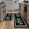 New Chinese-style Kitchen Mat with Butterfly Geometric Pattern, Long Carpet for Restaurant and Corridor, Home Decoration