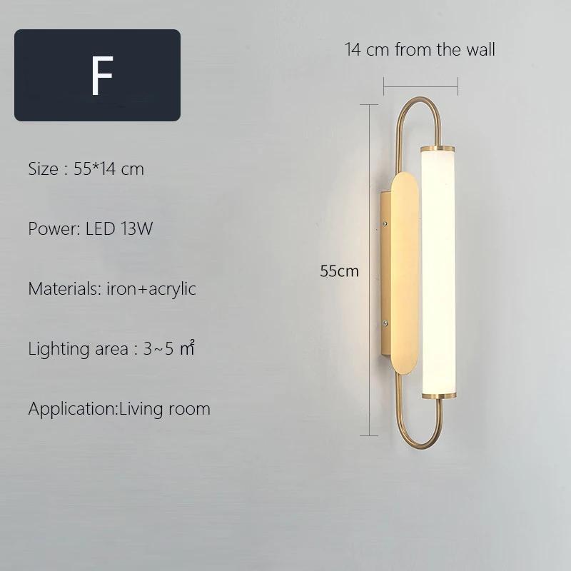 Glass Modern Wall Lamp Fixtures Creative Bedroom Bedside LED Wall Decor Sconce Light Lighting for Bedroom Living Room Home Decor