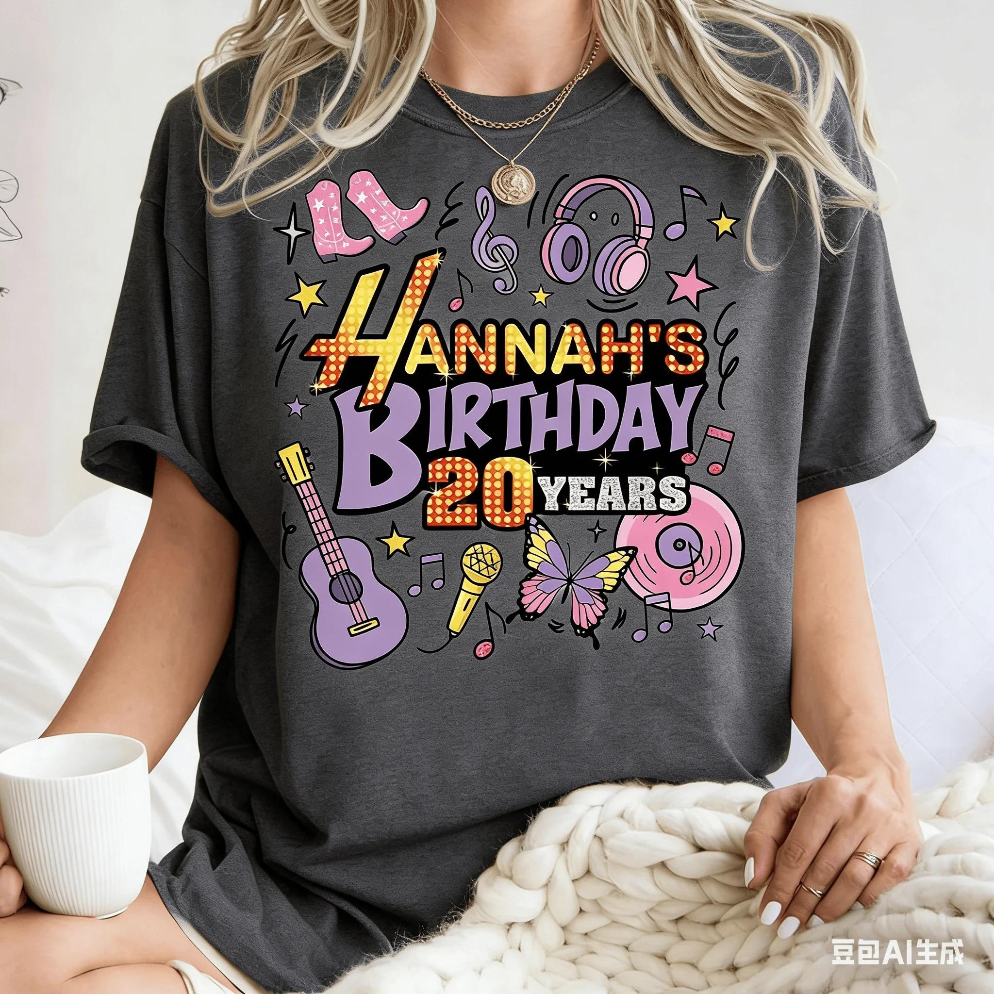 

Hannah Montana 20 Years Anniversary T Shirt Printed Cotton Short Sleeved T-shirt Men Women Trendy Unisex Casual Summer Clothes XXXL синій