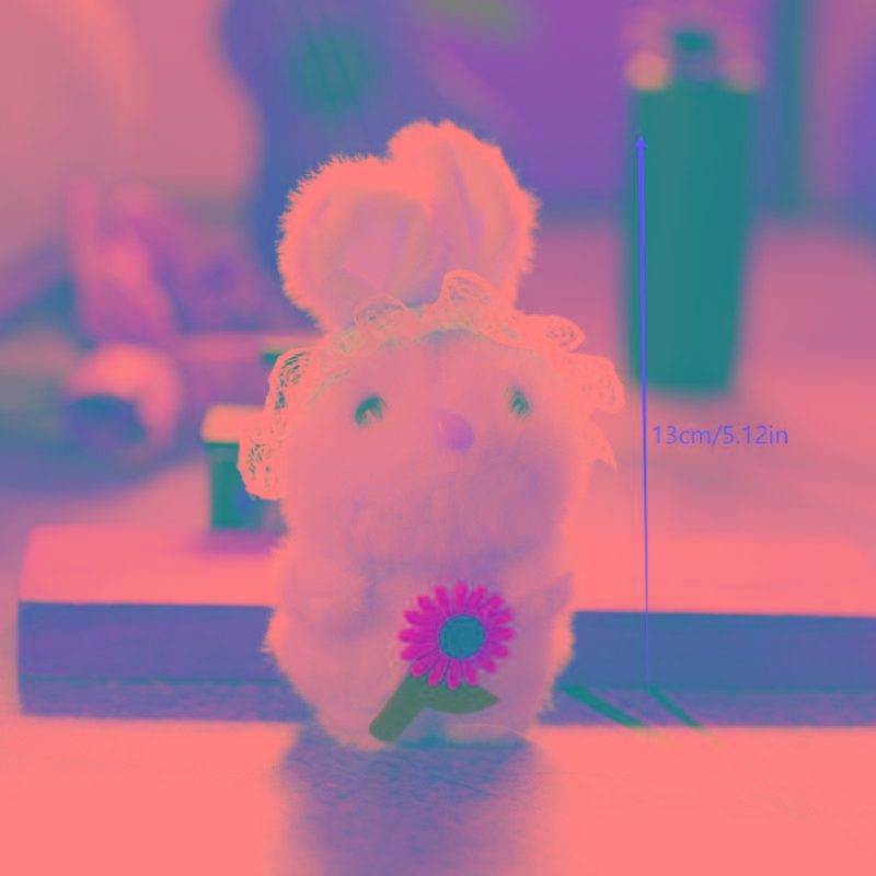 Cute Flower Rabbit Bunny Plush Animals Doll Stuffed Toy Keychain Pendant Backpack Hangings Decor Girly Bag Ornaments Kids Gifts