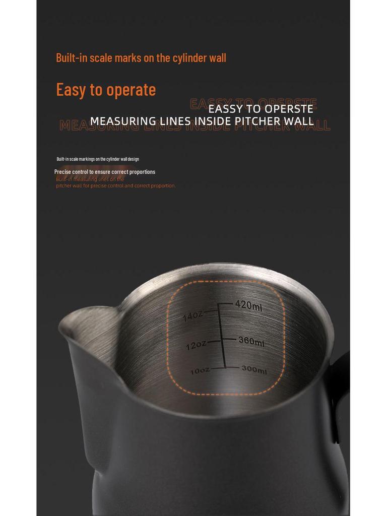 Stainless Steel Latte Art Pitcher: Milk Frothing Cup for Coffee Art