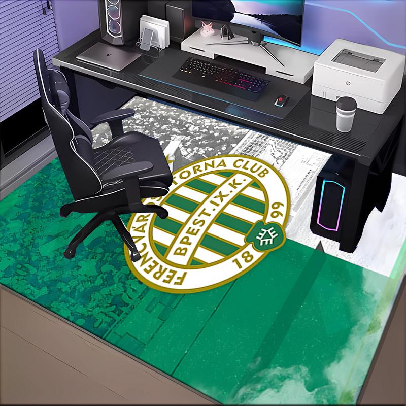Ferencvaros TC Football Club Rug Game Carpet, Floor Mat for Bedroom Living Room Entryway Rug, Home Decor Idea Gift for Christmas Birthday