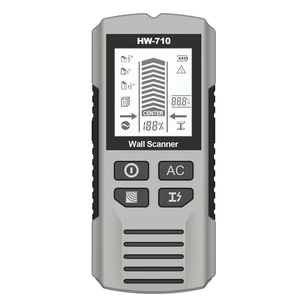 

HW-710 Multi-functional Stud Finder Wall Scanner AC Cable Wires Depth Tracker Wall Metal Detector Electronic Wood Finder срібний