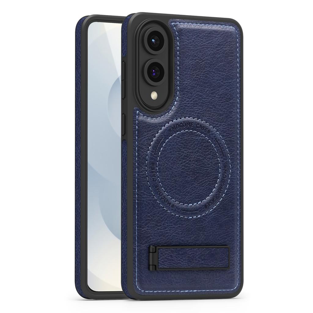 Applicable to S25EDGE mobile phone case crystal shield magnetic suction bracket all-inclusive PU leather S25 protective cover factory