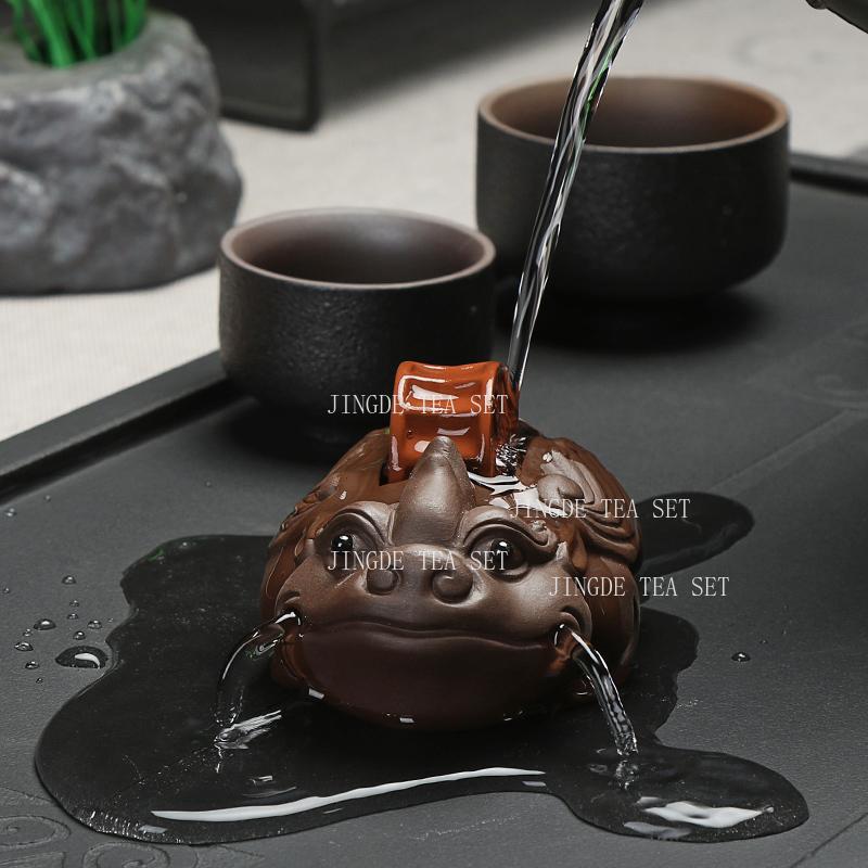 Pixiu Water Spray Tea Pet Home Chinese Desktop Decoration Ornaments Purple Clay Tea Play Tea Ceremony Accessories Teaset