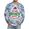 Men's Christmas Printed Imitation Cotton Long-sleeved Shirt